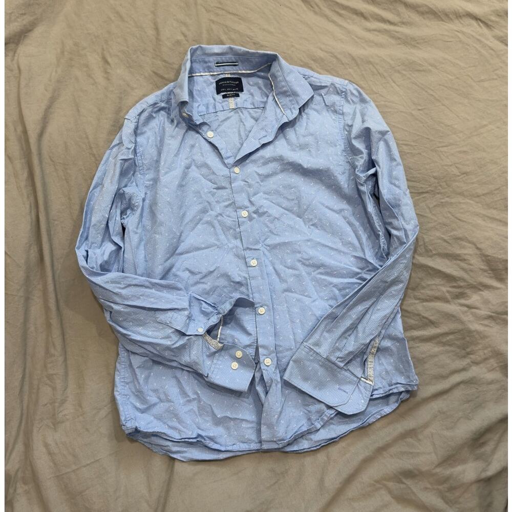 Ricky‎ Singh Denim & Flower Light Blue Button Down Shirt